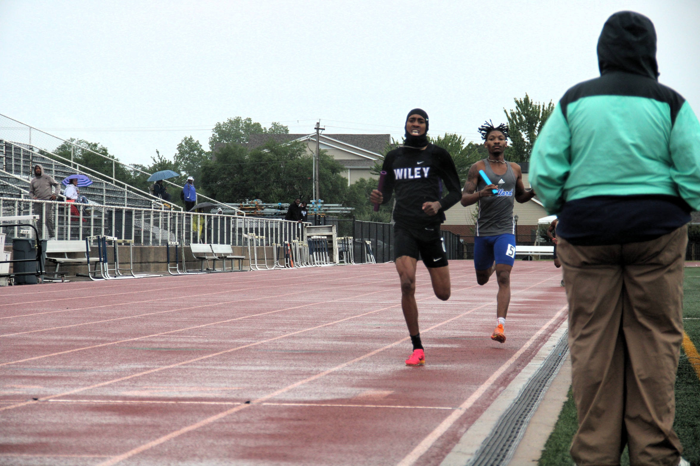 Javoun Goldsby anchored a three-peat in the 4 x 800-meter run and defended his title in the 5,000-meter run.