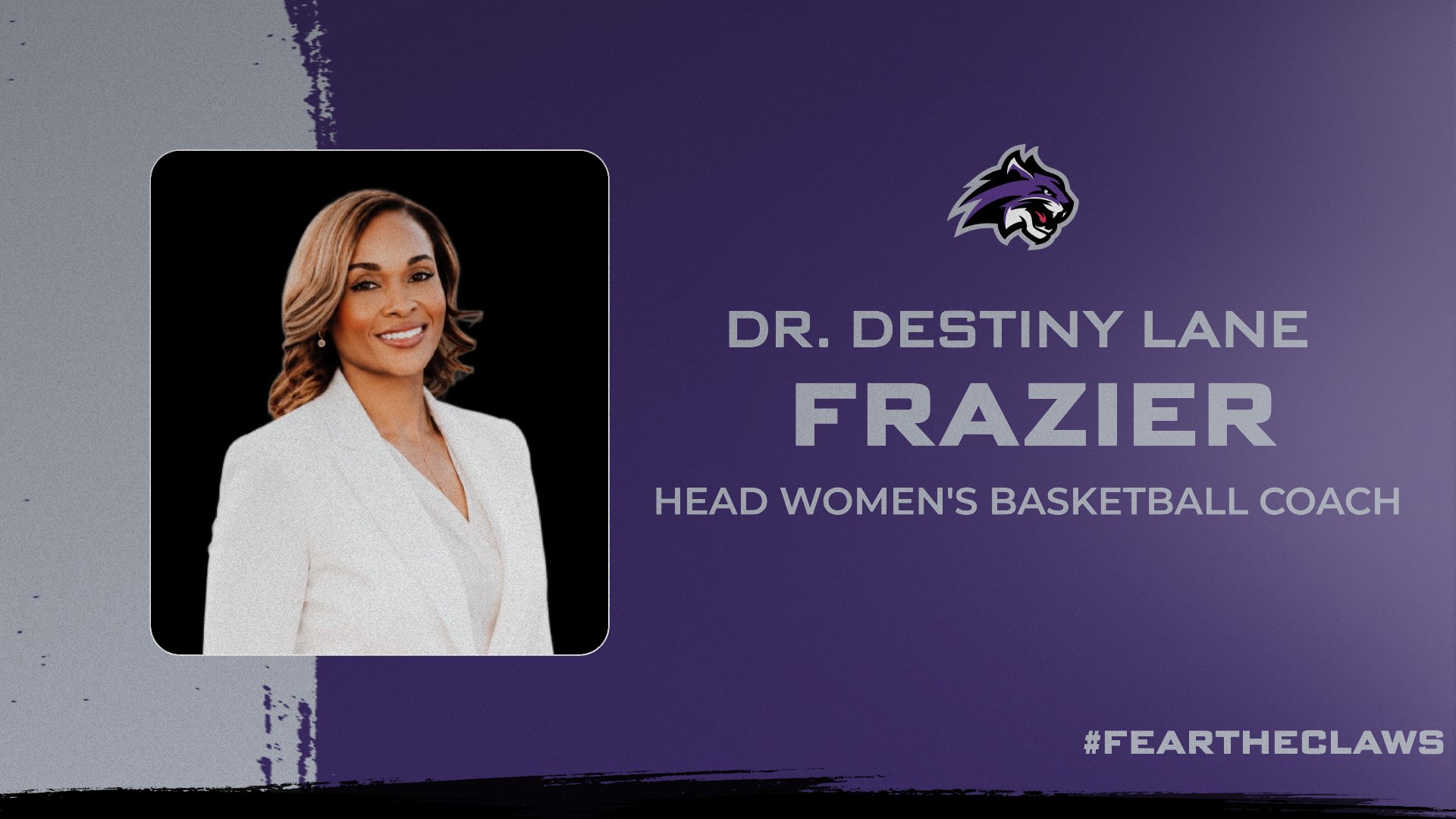 Dr. Destiny Lane Frazier joins the coaching staff after three years of coaching at the NCAA level.